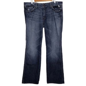 7 For All Mankind A Pkt Boot Cut Distressed Jeans